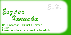 eszter hanuska business card